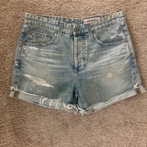 AG Distressed Shorts. Size 26.